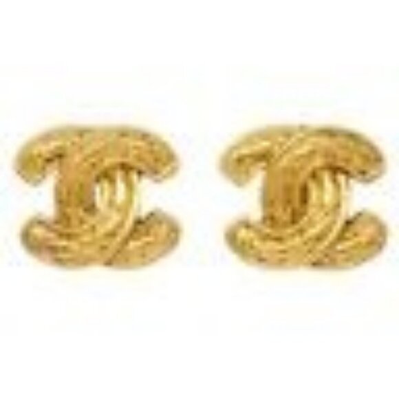 Chanel CC Earrings Clip-On Gold - Picture 15 of 15